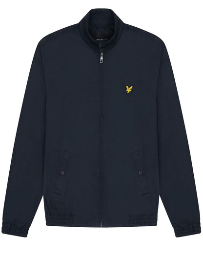 Lyle And Scott – Harrington-Jacke mit kariertem Futter in Marineblau