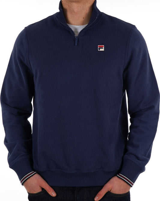 Fila Vintage 1/4 Zip Sweatshirt Marineblau