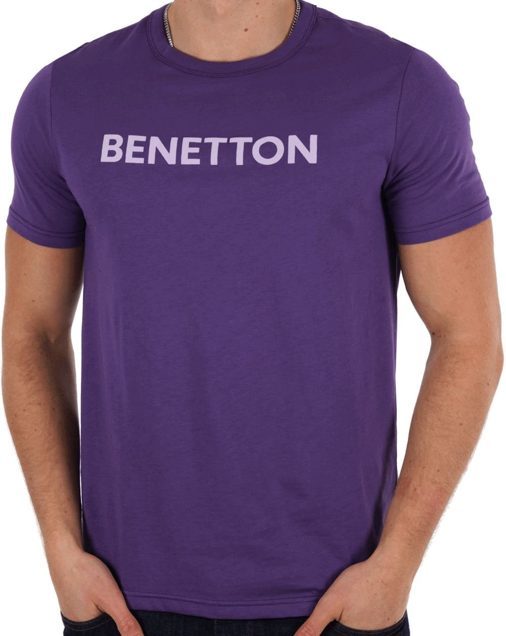 Benetton Logo T-Shirt Lila