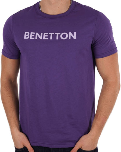 Benetton Logo T-Shirt Lila
