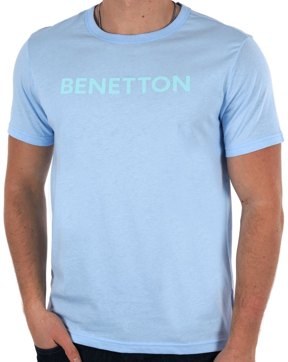 Benetton Logo T-shirt Sky Blue