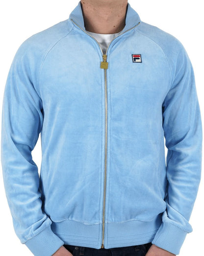 Fila Vintage Eddie Velours-Trainingsjacke, Himmelblau