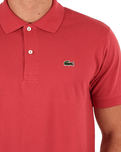 Lacoste – Klassisches Poloshirt in Sierra-Rot