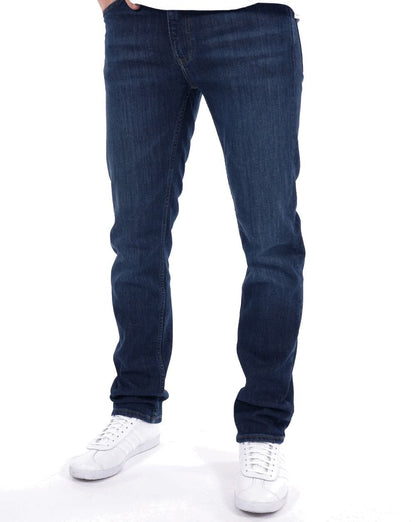 Gant – Regular Fit Jeans in Dunkelblau mit Used-Effekt