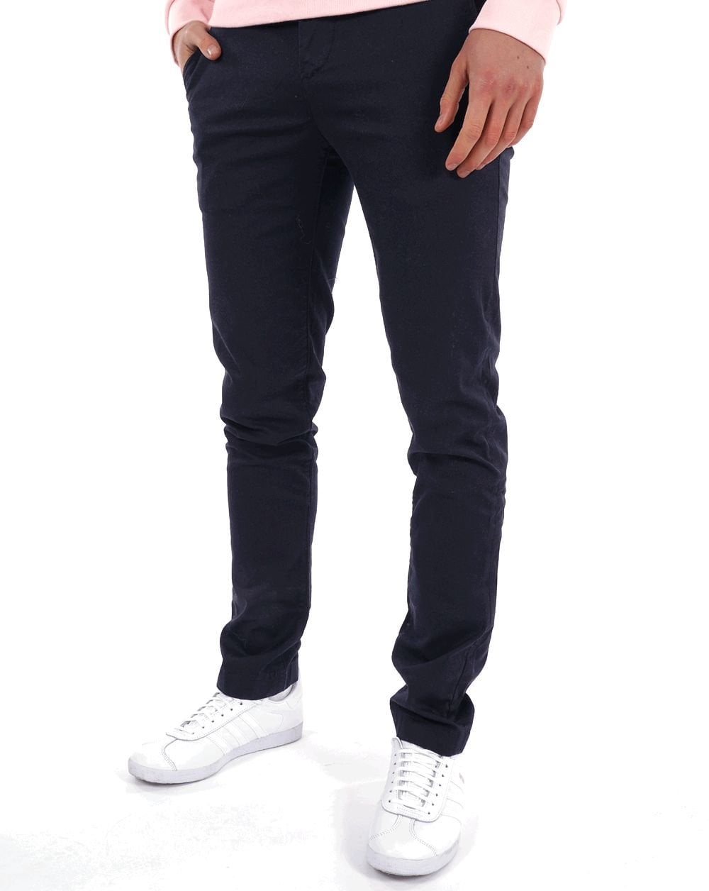 Lacoste – Klassische Slim-Fit-Hose aus Stretch-Baumwolle in Marineblau