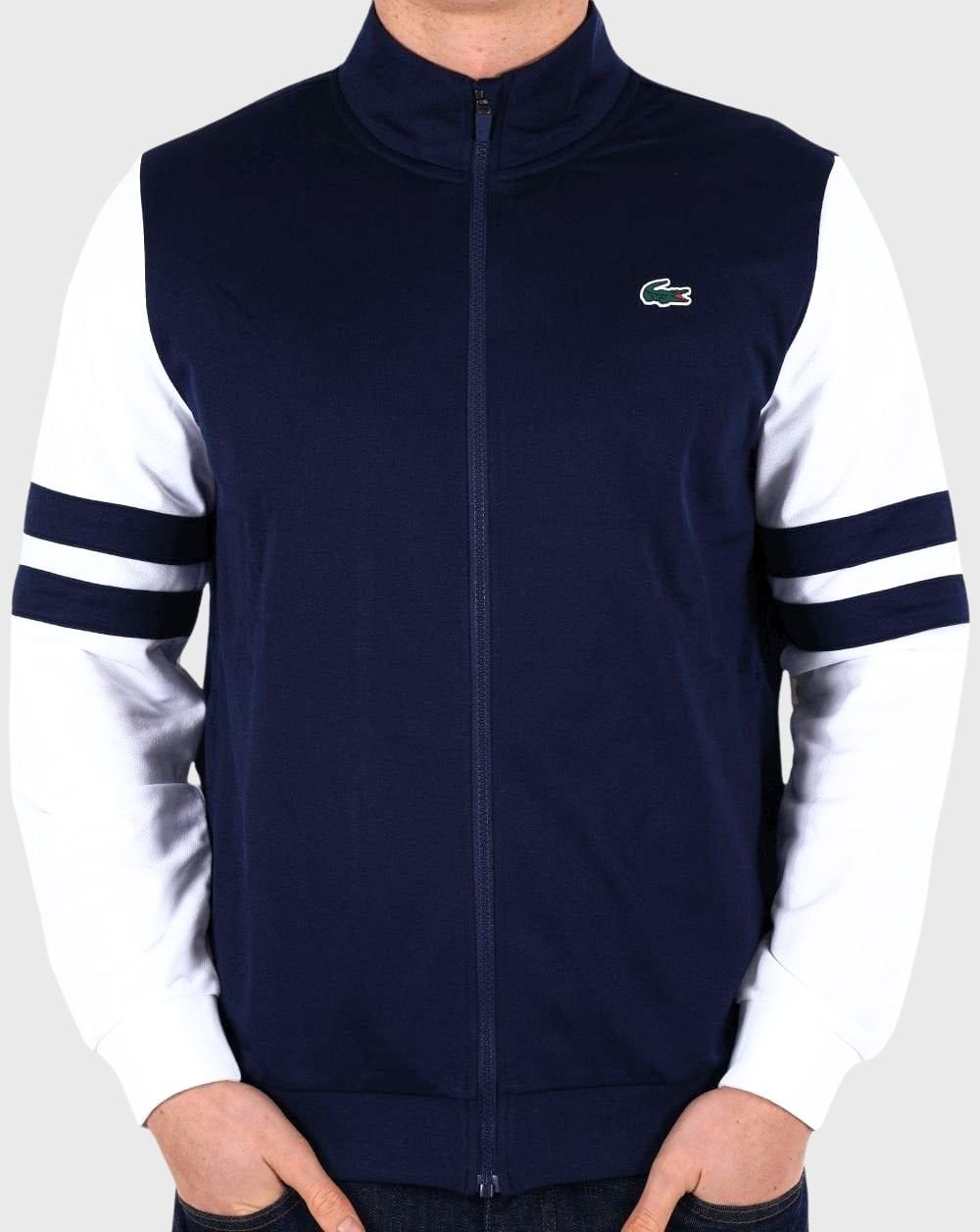 Lacoste Sport Trainingsjacke Marineblau/Weiß