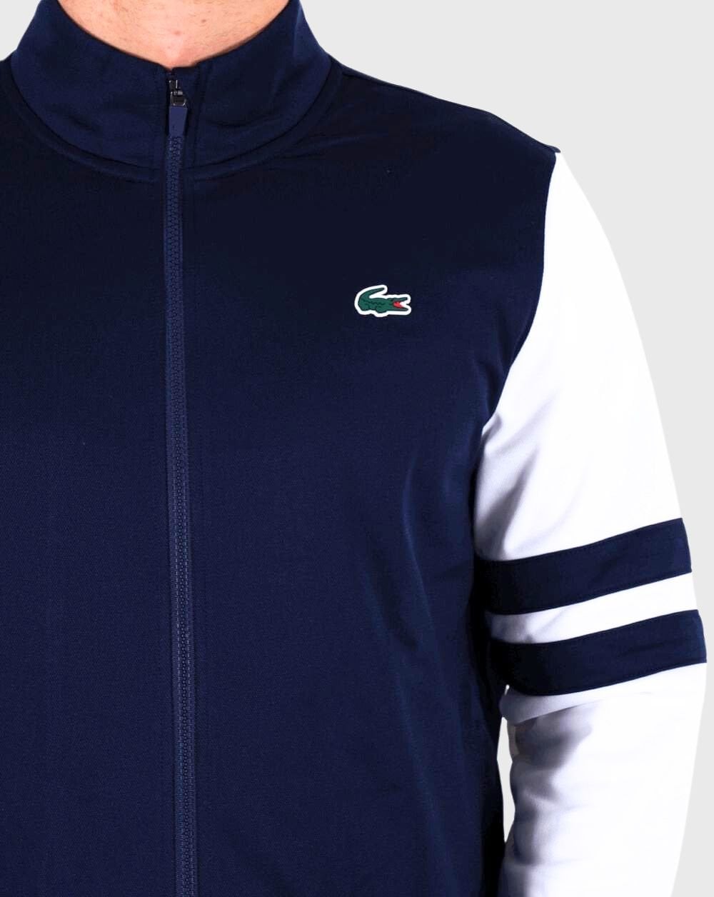 Lacoste Sport Trainingsjacke Marineblau/Weiß