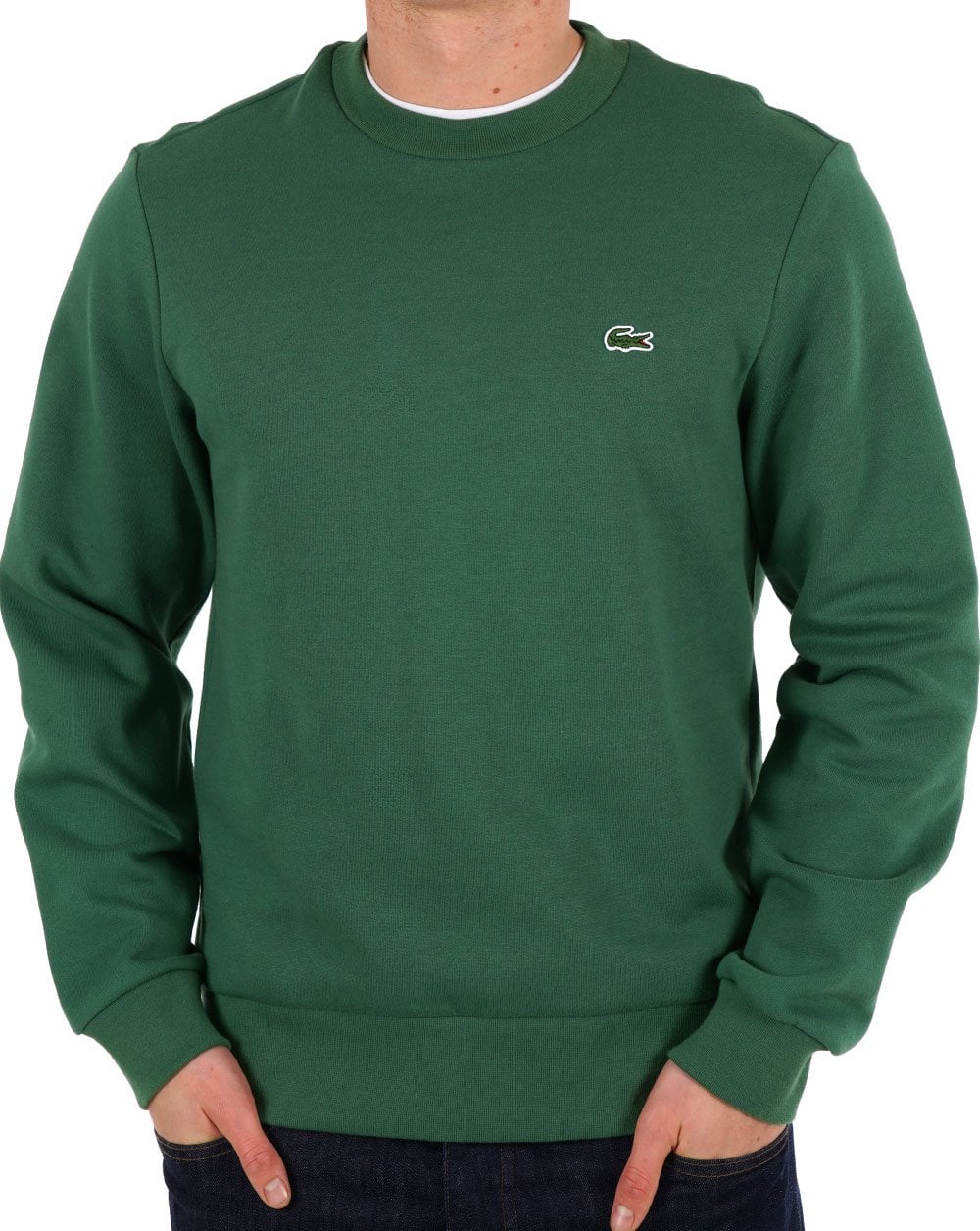 Lacoste Baumwoll-Sweatshirt Dunkelgrün
