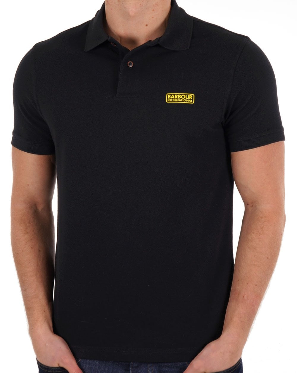 Barbour International Essential Polo Black