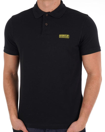 Barbour International Essential Polo Schwarz