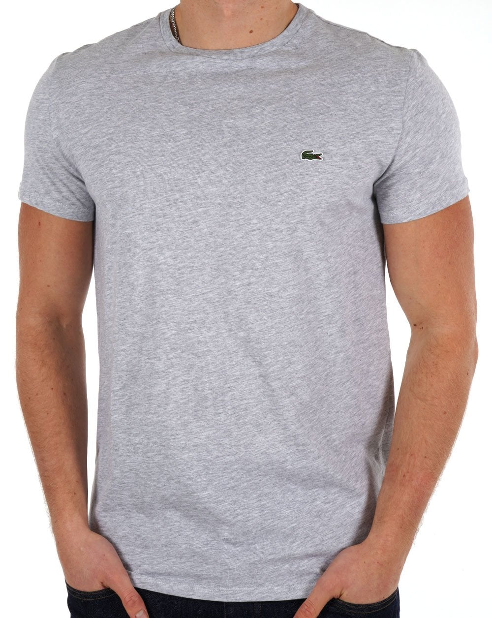 Lacoste T Shirt Silver Chine