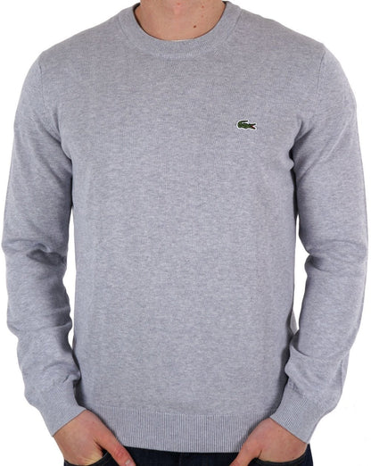 Lacoste Rundhals-Strickjacke Silbergrau