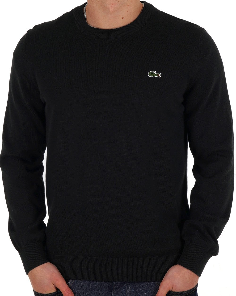 Lacoste Rundhalsstrick Schwarz