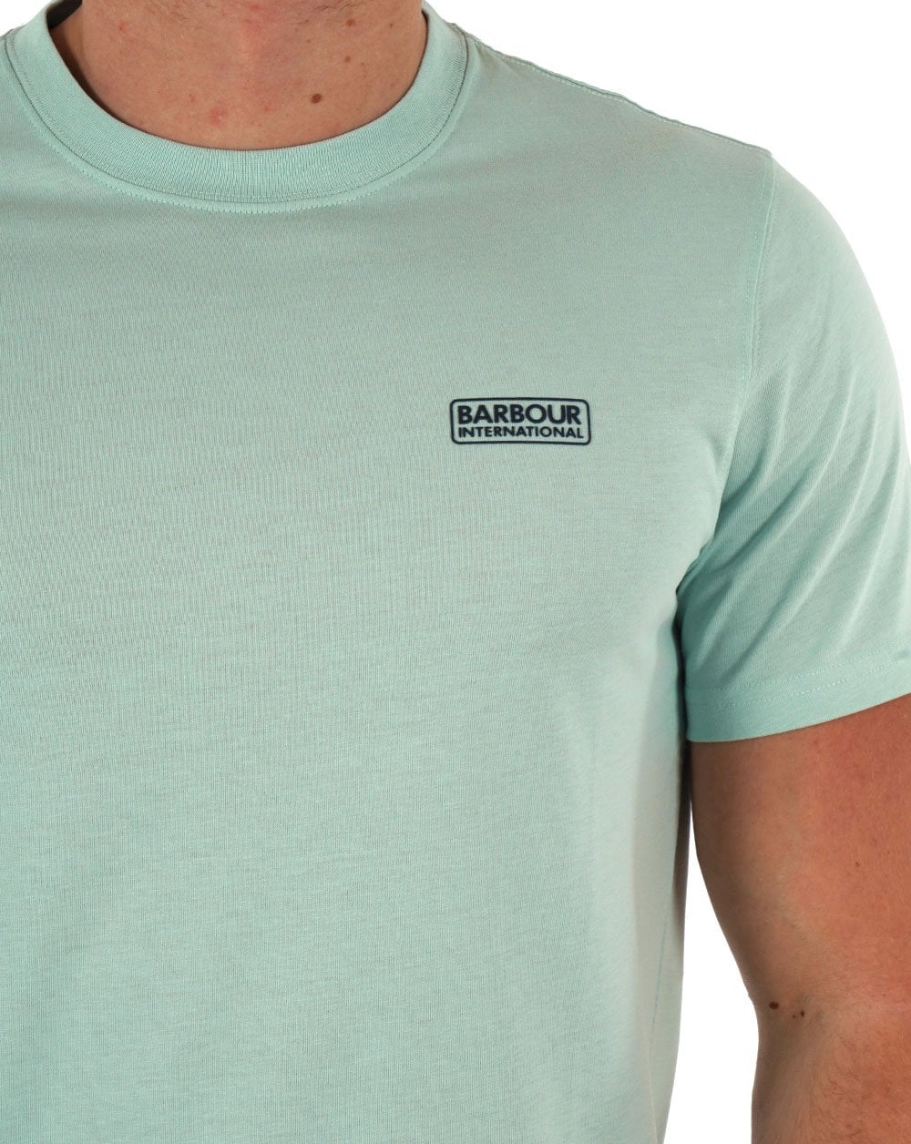 Barbour International – T-Shirt mit kleinem Logo in Grün