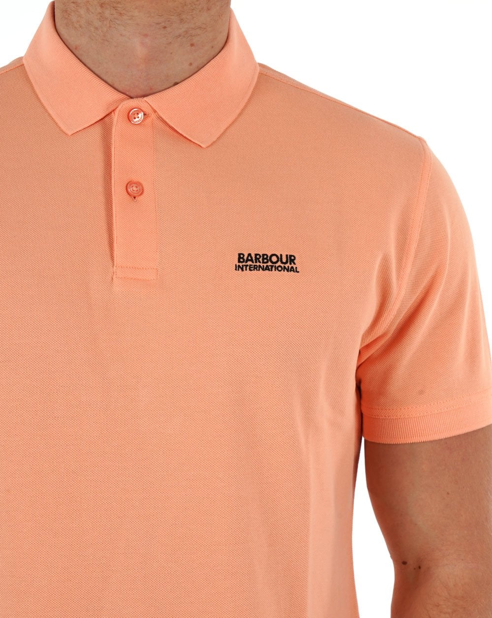 Barbour International Tourer Piqué-Poloshirt, Pfirsichnektar