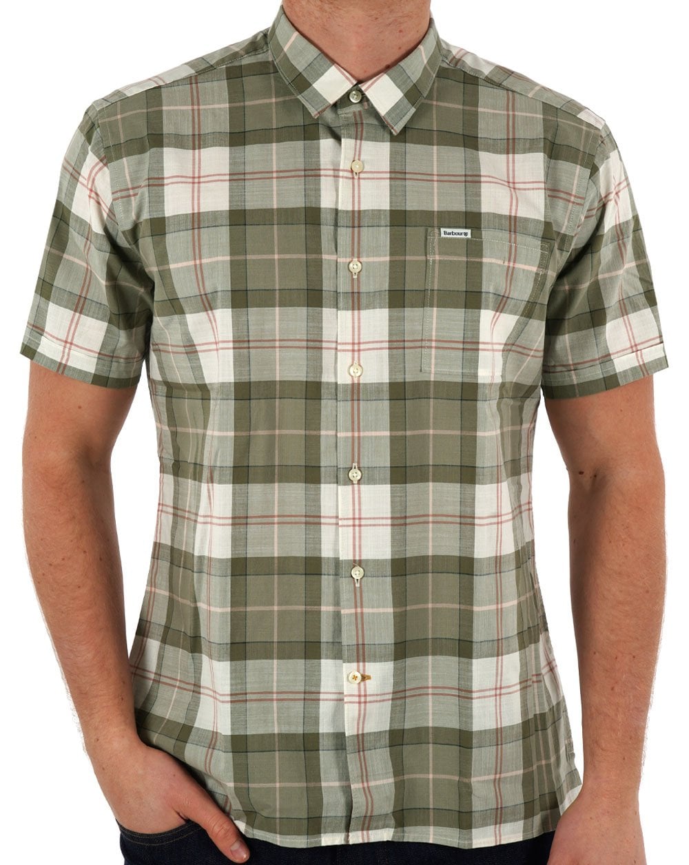Barbour Gordon SS Sommerhemd Glenmore Olivgrün
