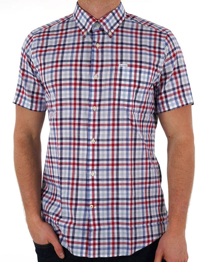 Barbour Kinson SS Tailored Hemd Rot