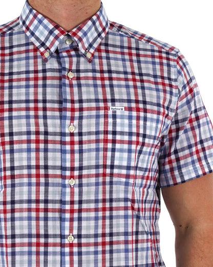 Barbour Kinson SS Tailored Hemd Rot
