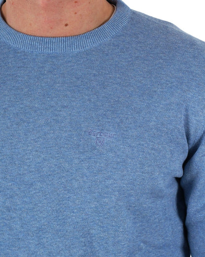 Barbour – Chambray-Pullover aus Pima-Baumwolle mit Rundhalsausschnitt