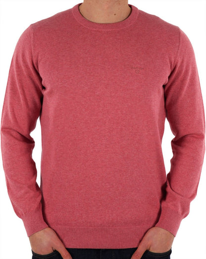 Barbour – Rundhalspullover aus Pima-Baumwolle in Pink Clay