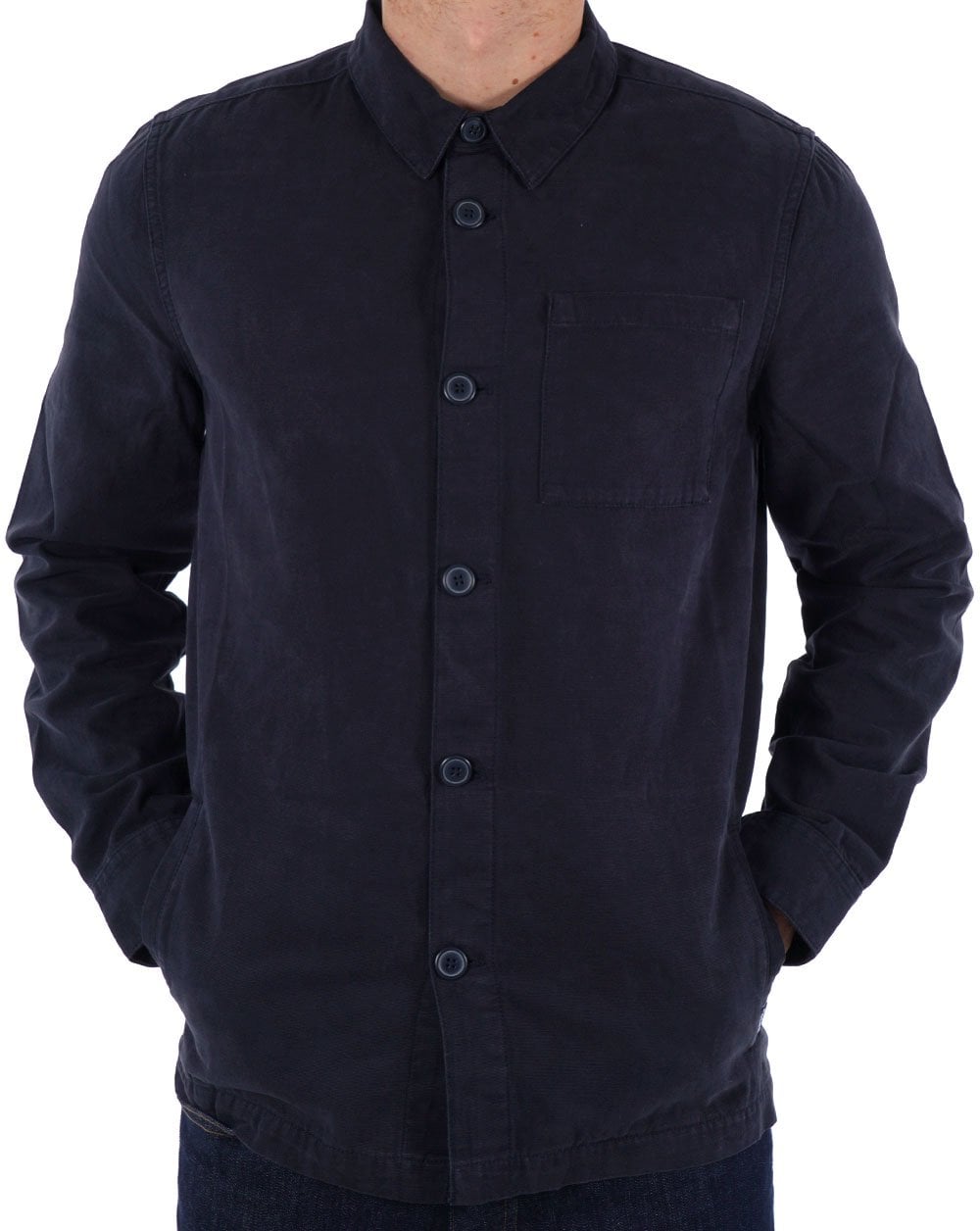 Barbour Washed Overshirt Marineblau