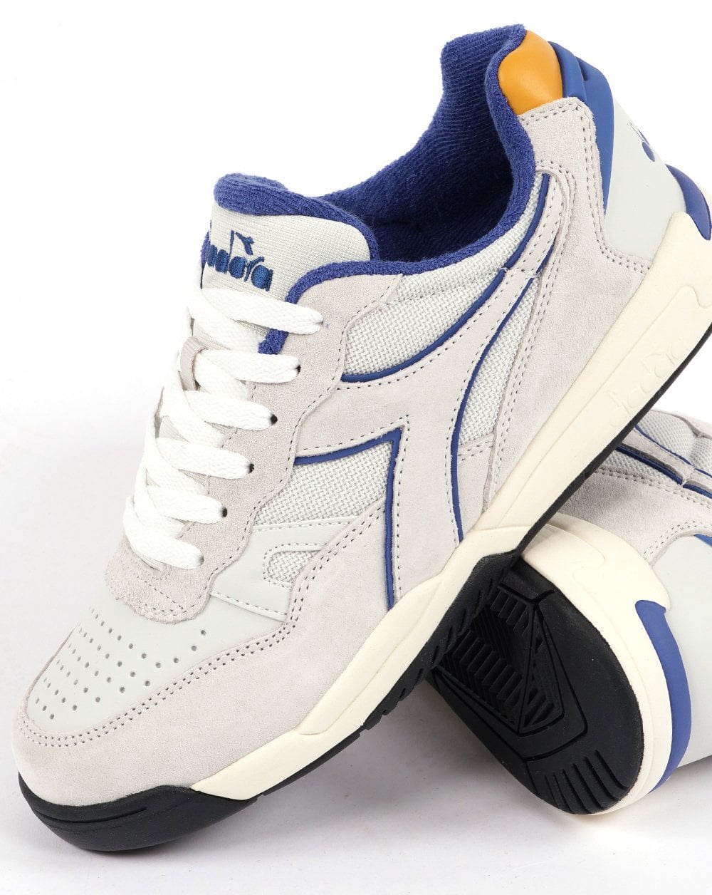 Diadora Winner Games Trainer Weiß/Marineblau/Gold