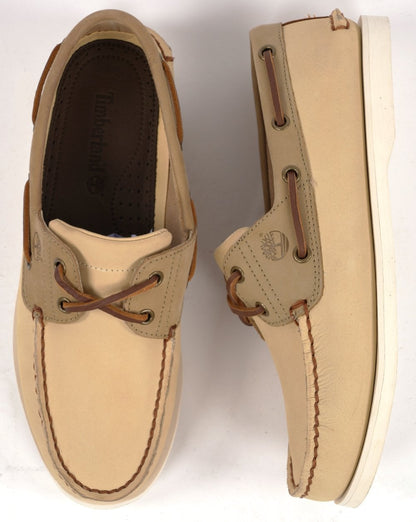 Timberland Classic Boat Schnürschuh, hellgelbes Nubukleder