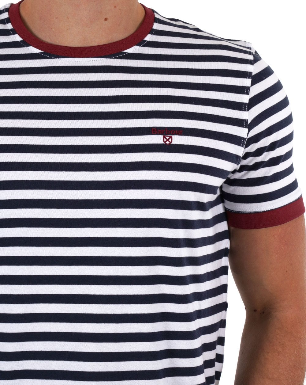 Barbour – Quay – Gestreiftes T-Shirt in Marineblau