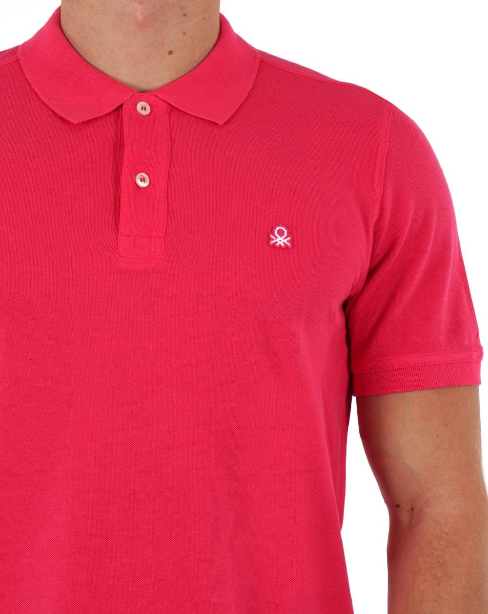 Benetton Poloshirt Dunkelrosa