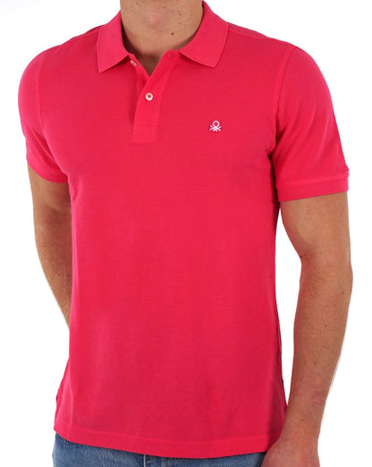 Benetton Poloshirt Dunkelrosa