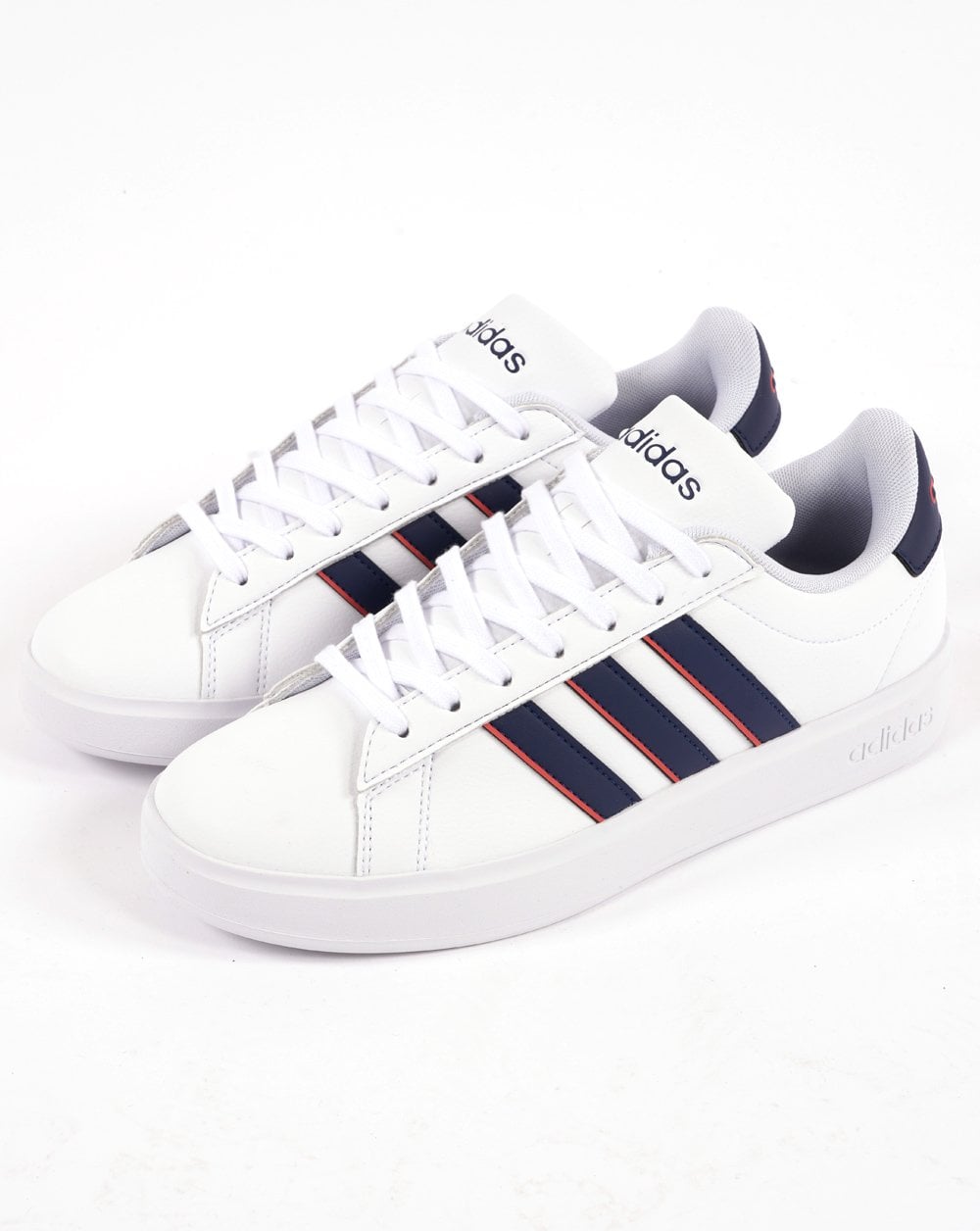 Adidas Grand Court 2.0 Turnschuhe Weiß/Dunkelblau/Rot