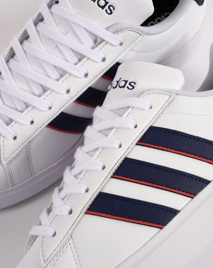 Adidas Grand Court 2.0 Turnschuhe Weiß/Dunkelblau/Rot