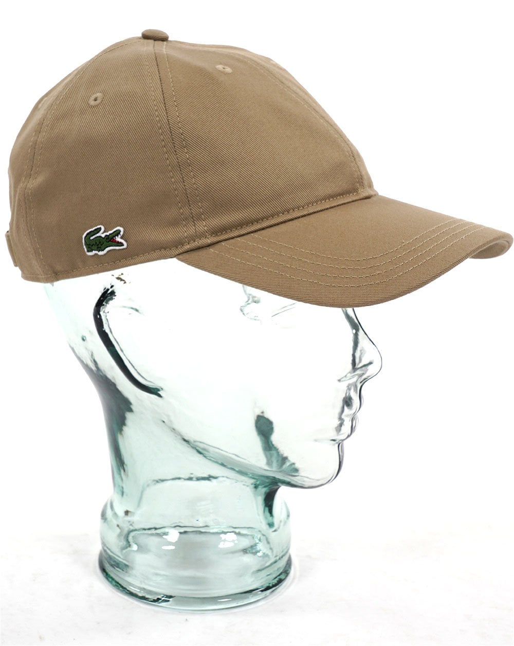 Lacoste – Kappe aus Bio-Baumwolltwill, dunkler Sand