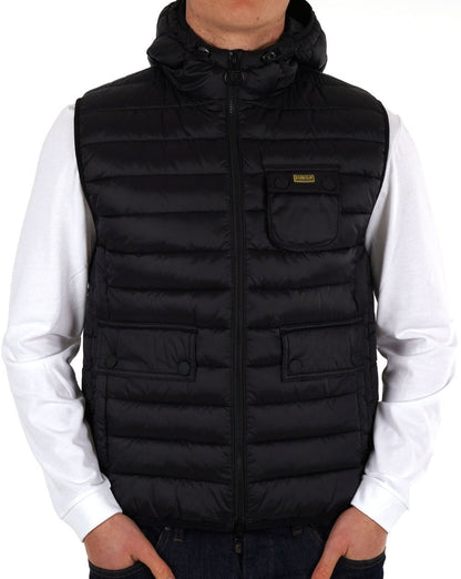 Barbour International Ousten Kapuzenweste Schwarz