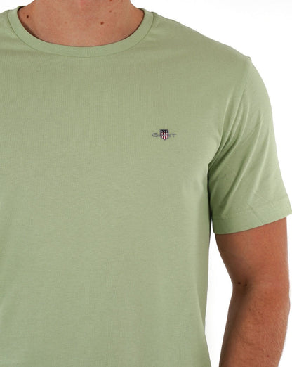 Gant Shield Crew T-Shirt Helles Matcha-Grün