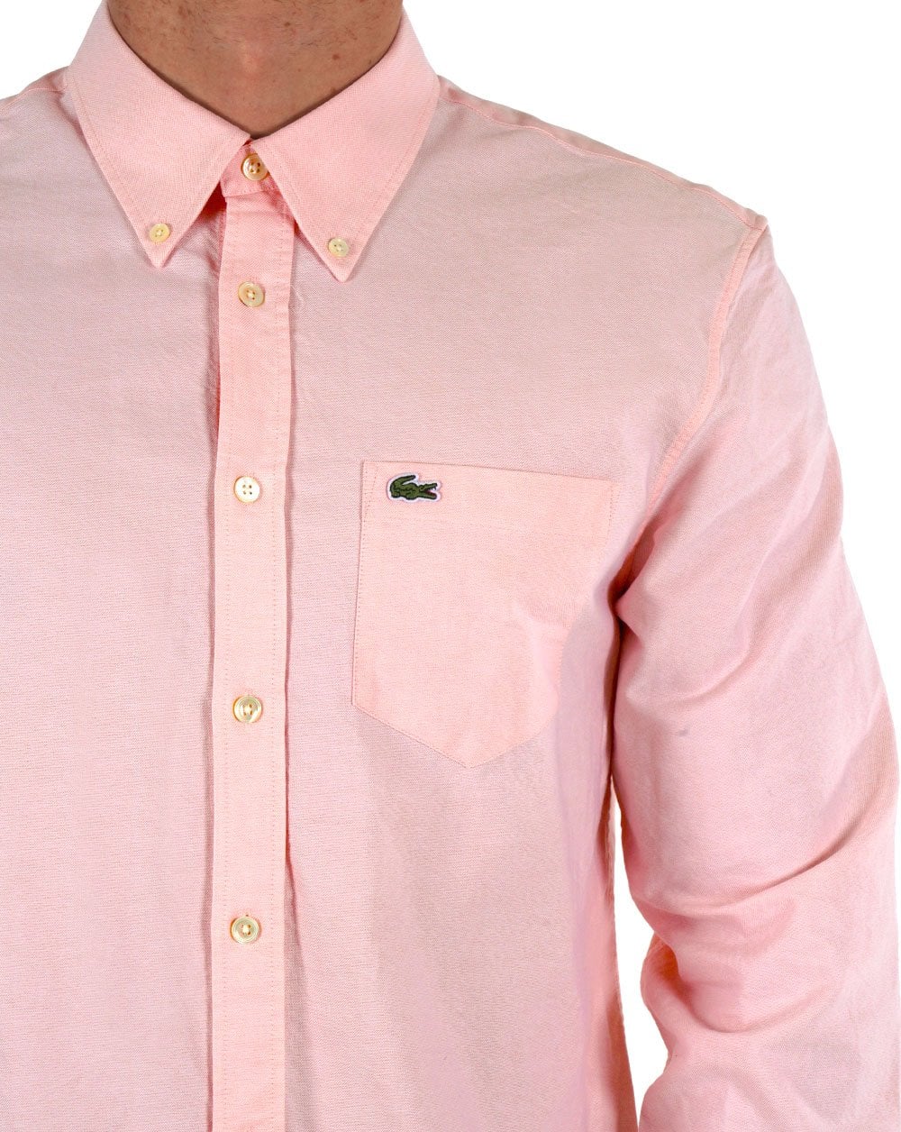 Lacoste Oxford Langarmhemd Rosa