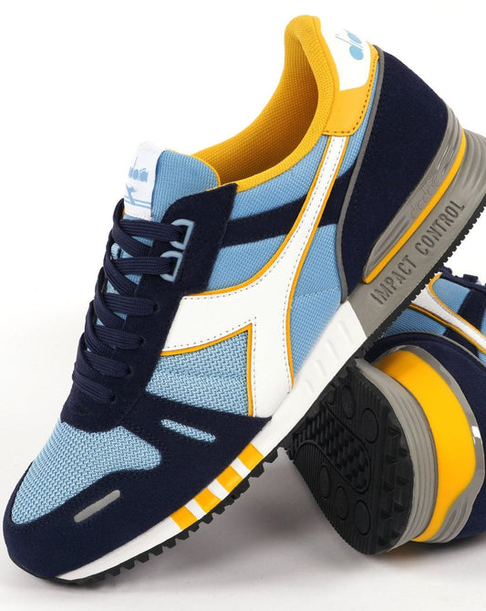 Diadora Titan Trainer Himmelblau/Gelb/Marineblau