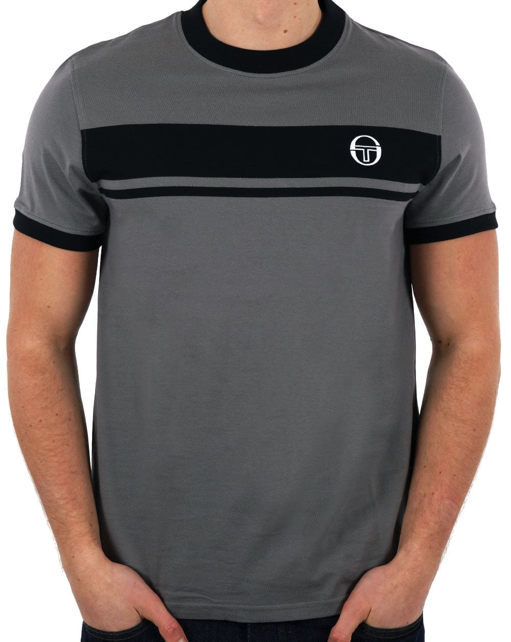Sergio Tacchini Masters T-Shirt Anthrazit/Schwarz
