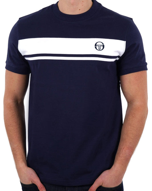 Sergio Tacchini Masters T-Shirt Marineblau/Weiß