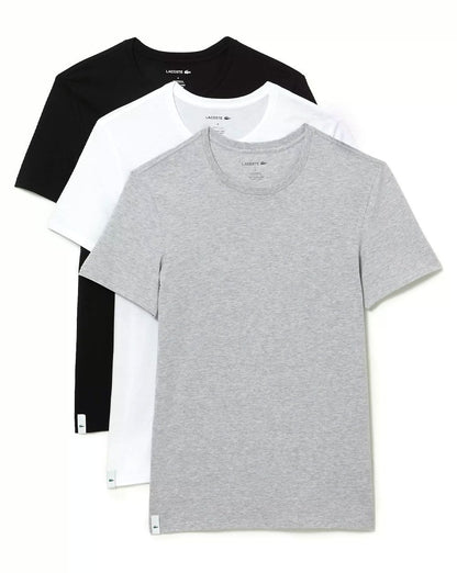 Lacoste Dreierpack T-Shirts Weiß/Silber/Schwarz