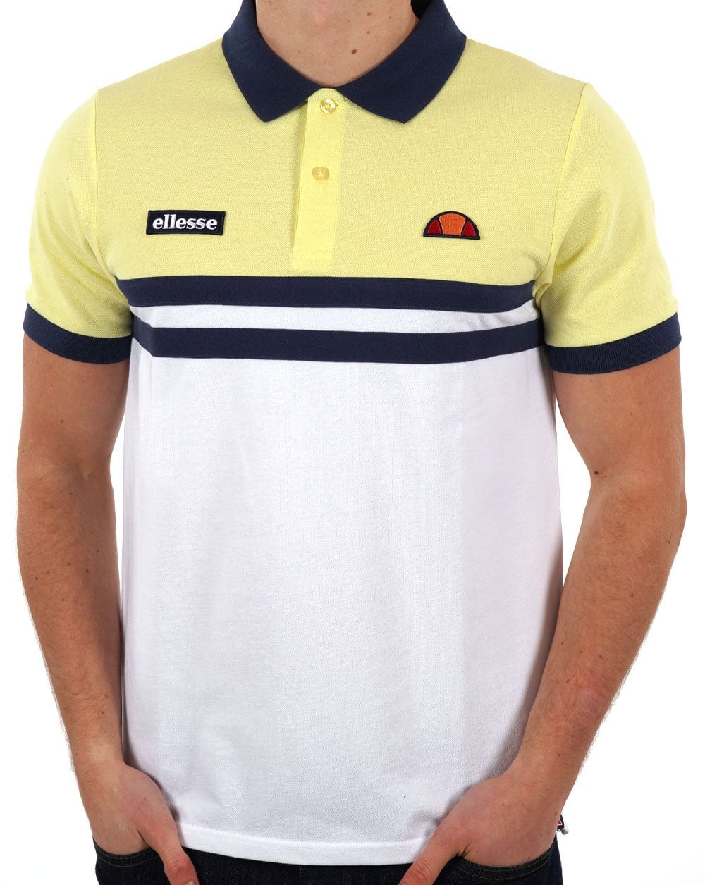 Ellesse Rimini Polo Shirt White/Yellow