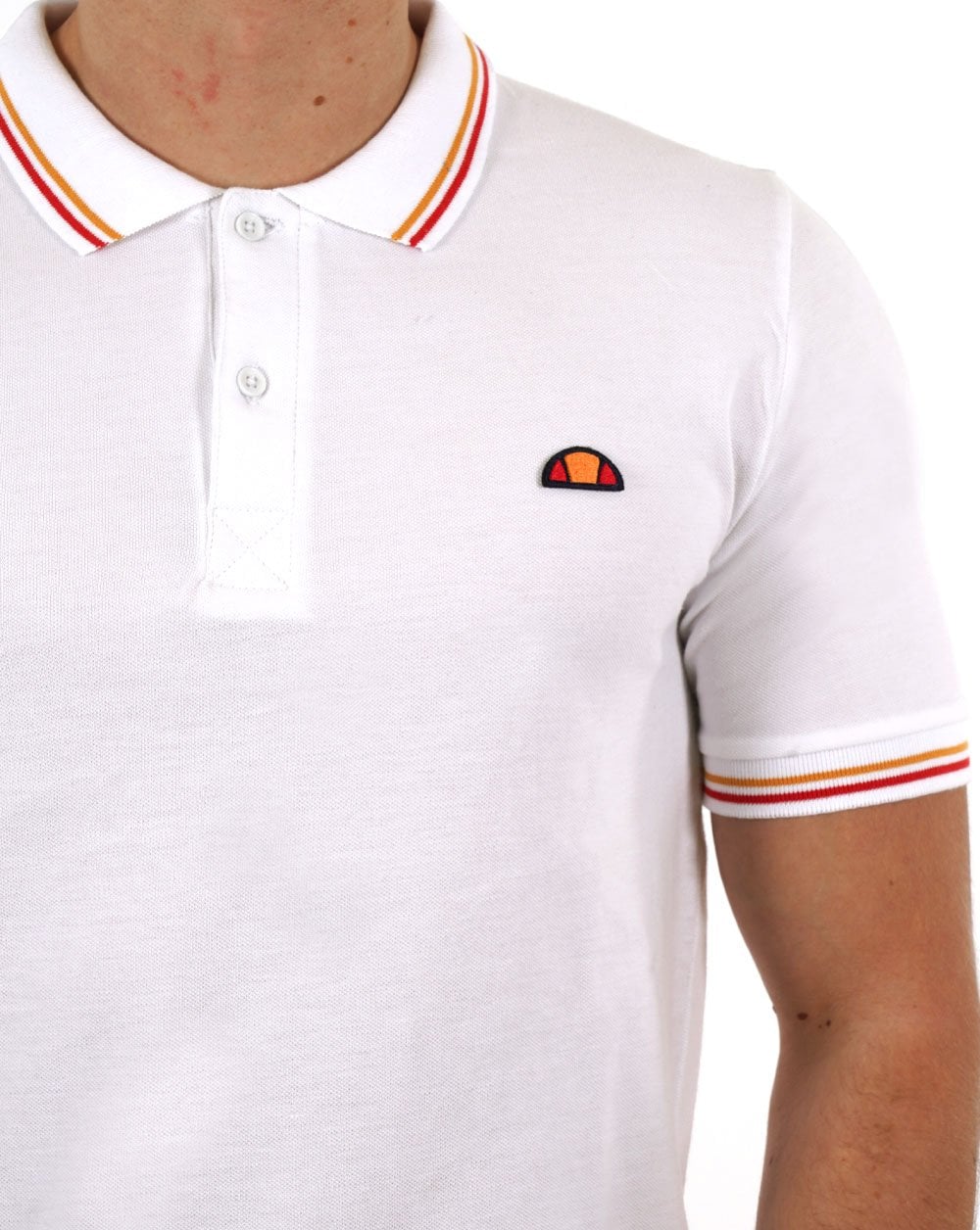 Ellesse Tipped Polo Shirt White