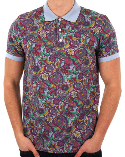 Pretty Green Mystic Paisley Polo Lila