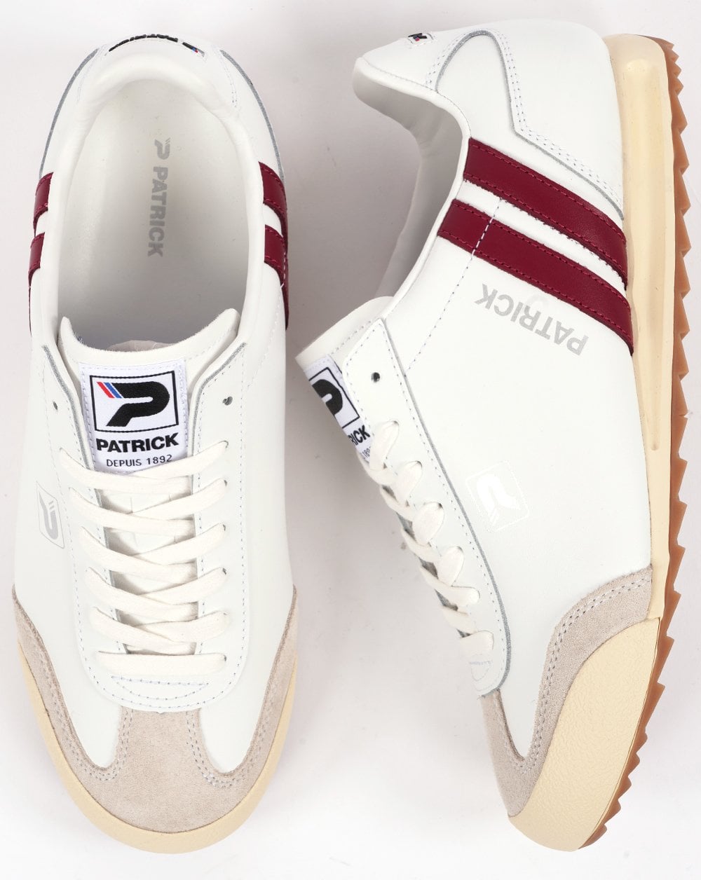 Patrick Vintage Sneakers Off White/Burgund