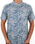 Pretty Green Marble Short Sleeve Shirt Blue