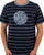 Pretty Green Capella Stripe Logo T-shirt Navy