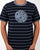 Pretty Green Capella Stripe Logo T-shirt Navy