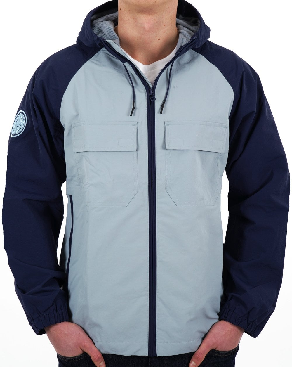 Pretty Green Prestleigh Colourblock Jacke Blau