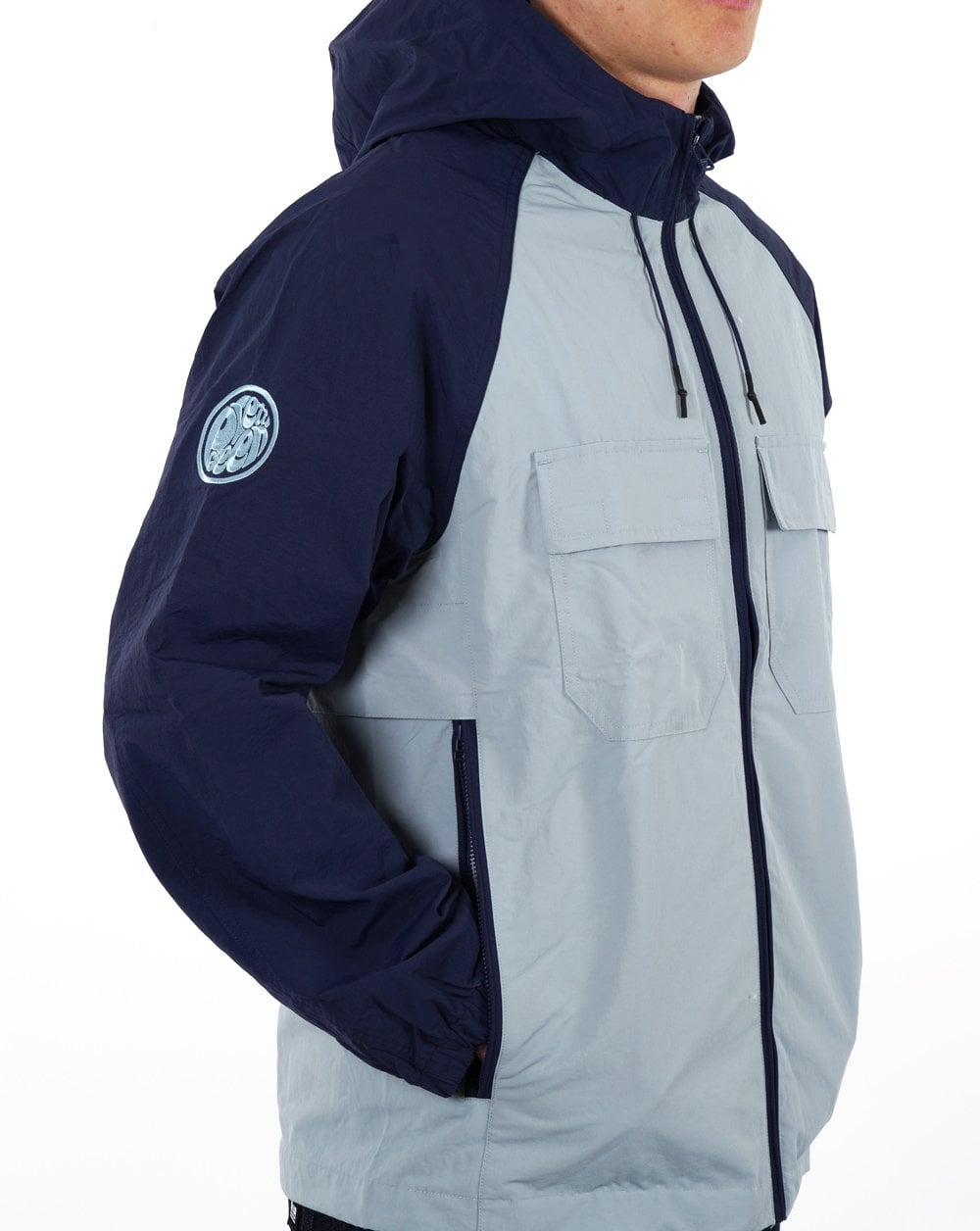 Pretty Green Prestleigh Colourblock Jacke Blau