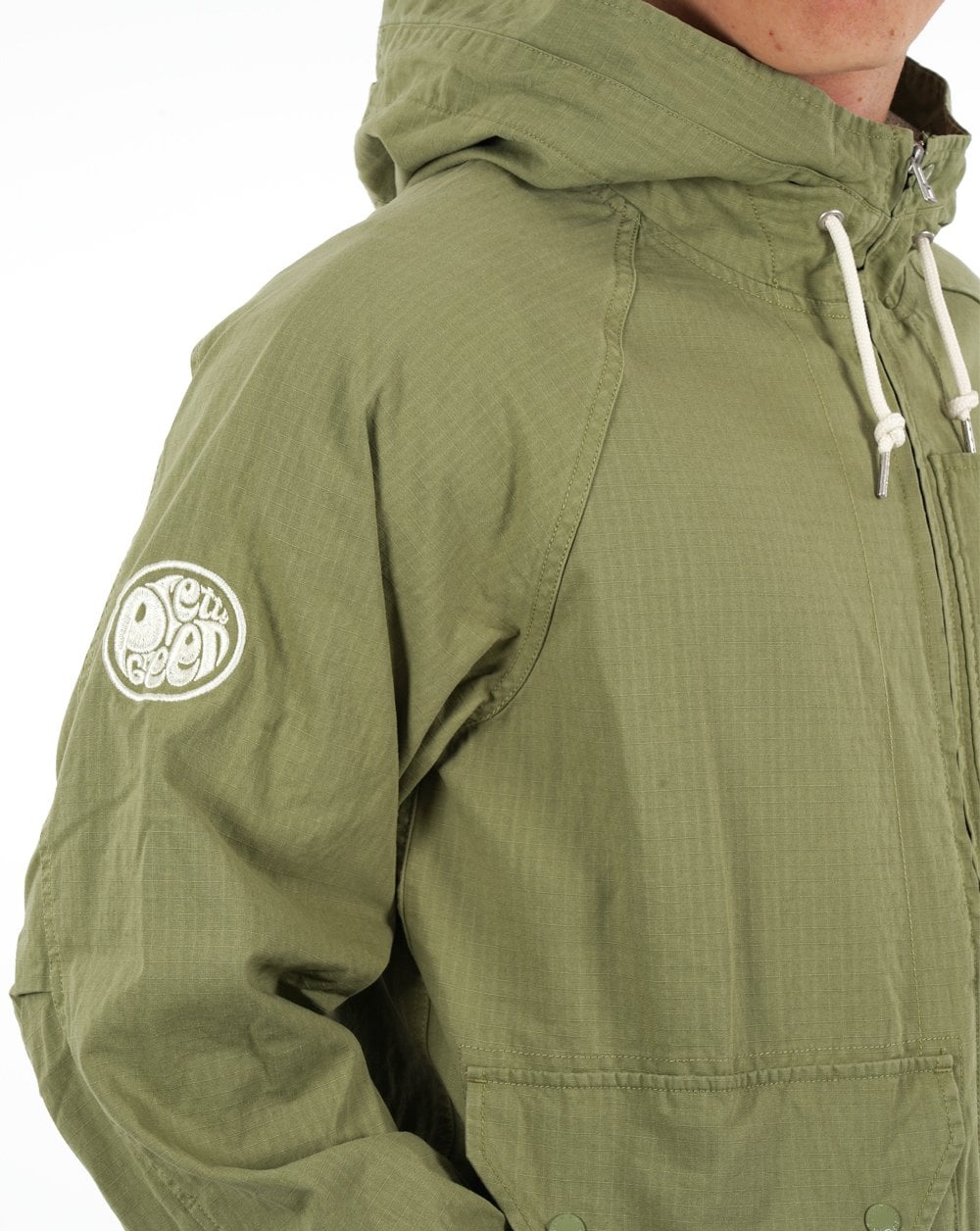 Pretty Green Prestleigh Zip Up Jacket Khaki